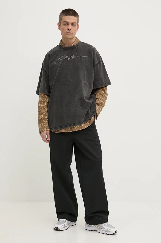 Karl Kani tricou din bumbac 60300101 gri AW24