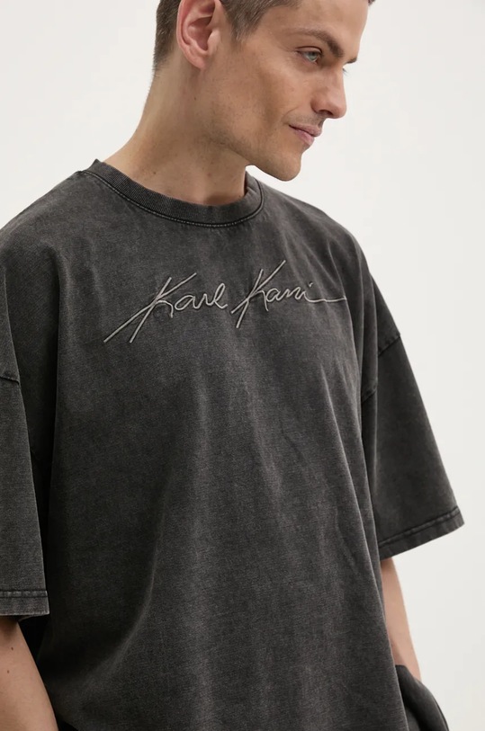 Karl Kani tricou din bumbac gri 60300101