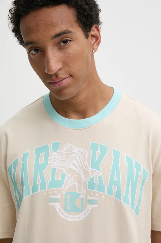 Karl Kani t-shirt bawełniany beżowy 60300105