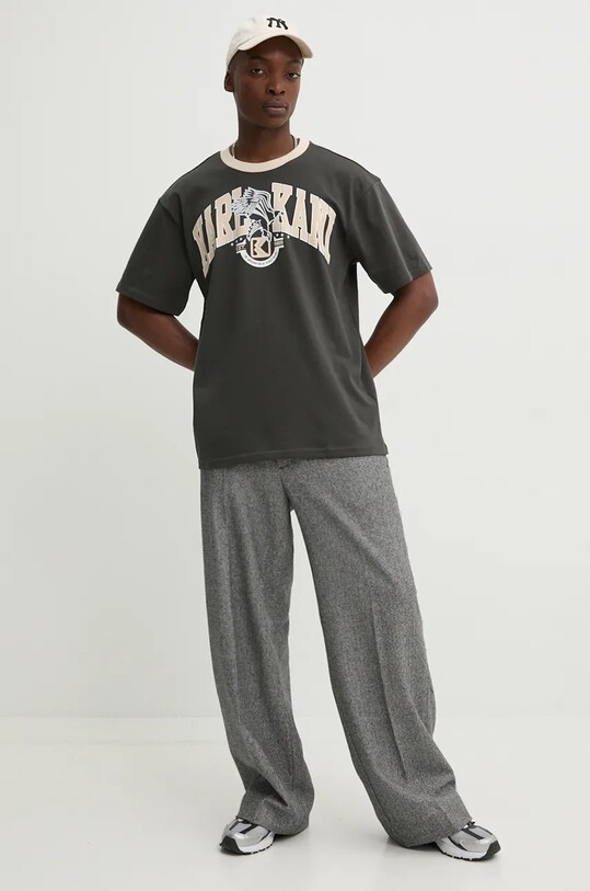 Bavlněné tričko Karl Kani 60300106 šedá AW24