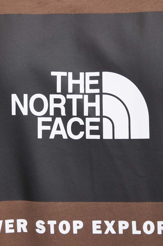Bavlněné tričko The North Face S/S Redbox Tee NF0A87NP5EX1 hnědá