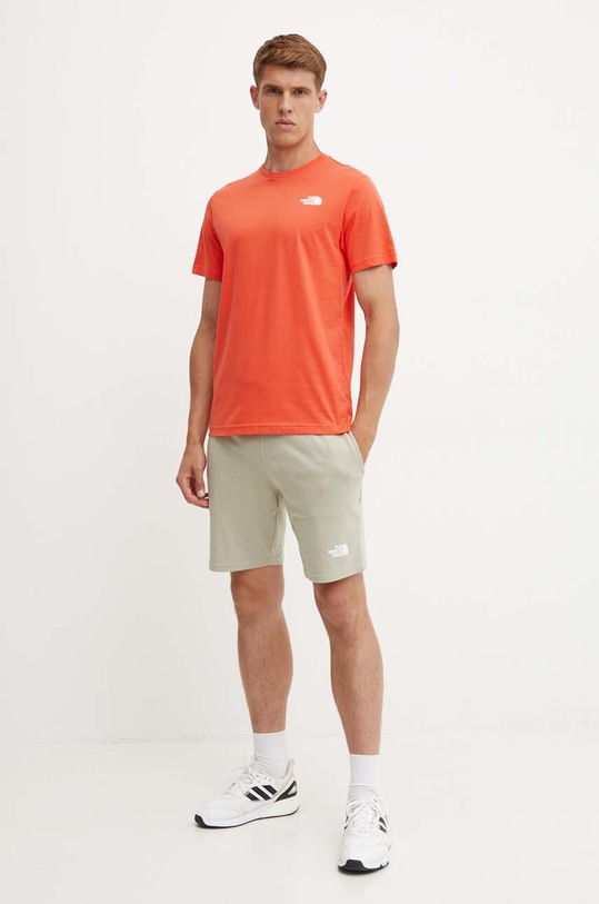 Bavlněné tričko The North Face S/S Redbox Tee NF0A87NP5OM1 oranžová AW24