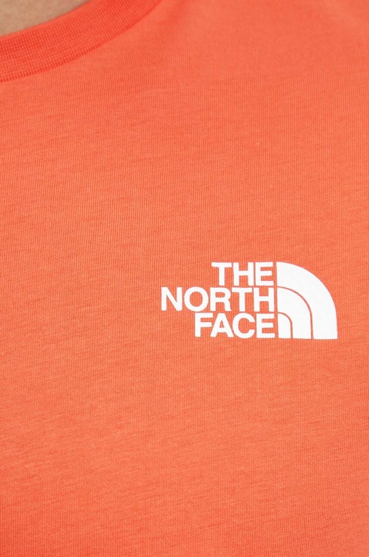 Bavlněné tričko The North Face S/S Redbox Tee NF0A87NP5OM1 oranžová