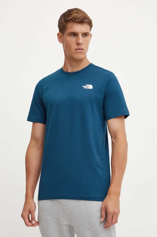 Odzież The North Face t-shirt bawełniany S/S Redbox Celebration Tee NF0A87NV1NO1 turkusowy