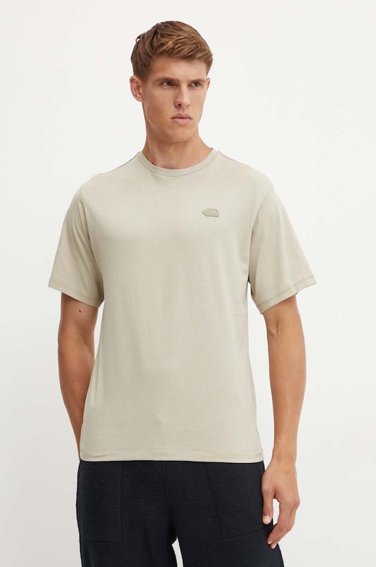 Βαμβακερό μπλουζάκι The North Face Natural Dye Tee μπεζ NF0A89CX9OX1