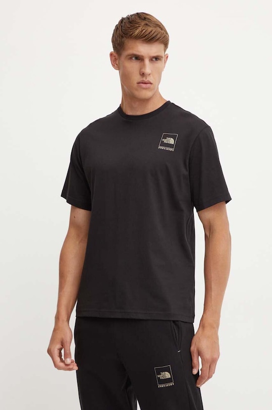 Bavlněné tričko The North Face Coordinates Tee potisk černá NF0A89DAJK31