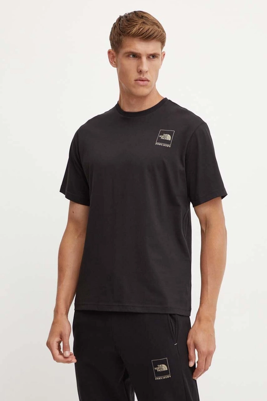 The North Face t-shirt bawełniany Coordinates Tee nadruk czarny NF0A89DAJK31