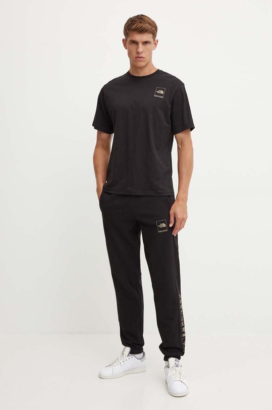 Bavlněné tričko The North Face Coordinates Tee NF0A89DAJK31 černá AW24