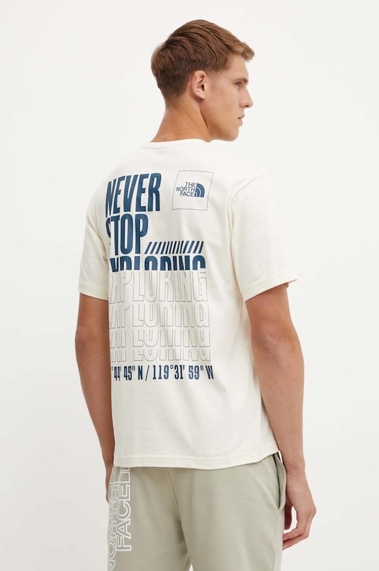 Βαμβακερό μπλουζάκι The North Face Coordinates Tee βαμβάκι μπεζ NF0A89DAQLI1