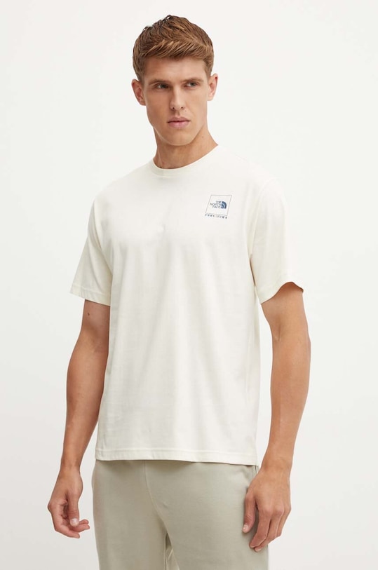 Ρούχα Βαμβακερό μπλουζάκι The North Face Coordinates Tee NF0A89DAQLI1 μπεζ