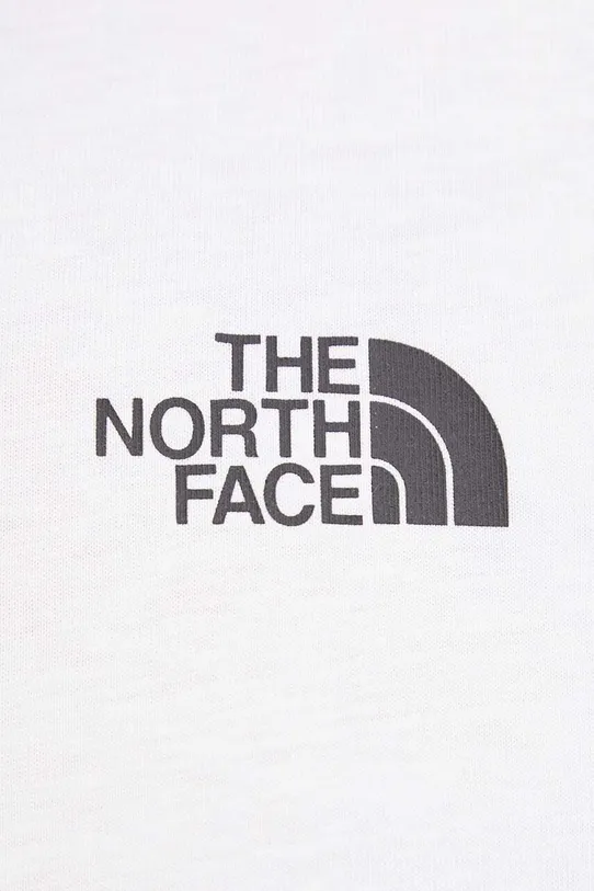 Памучна тениска The North Face Vertical SS Tee NF0A89FPFN41 бял