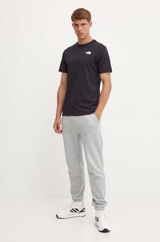 Βαμβακερό μπλουζάκι The North Face Vertical SS Tee NF0A89FPJK31 μαύρο AW24
