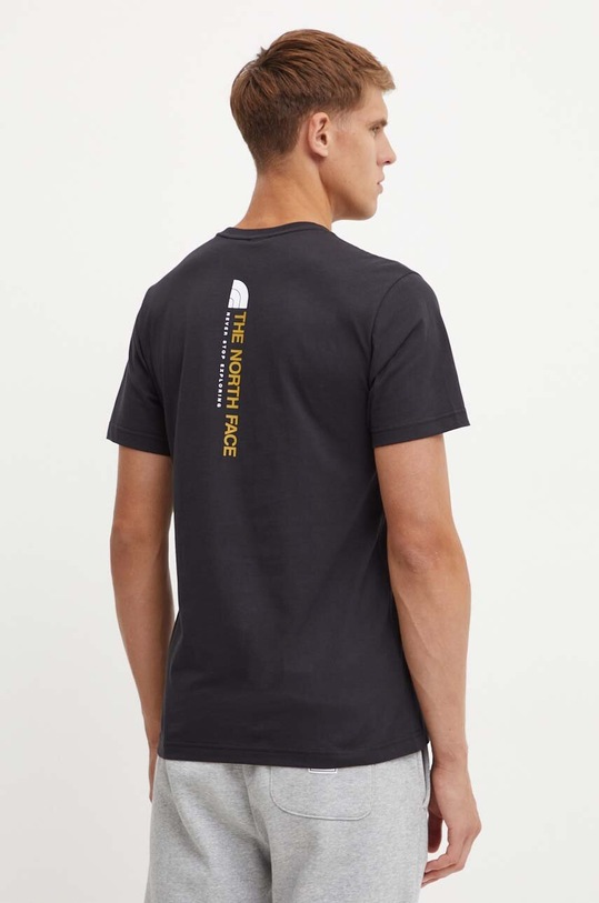 Βαμβακερό μπλουζάκι The North Face Vertical SS Tee μαύρο NF0A89FPJK31