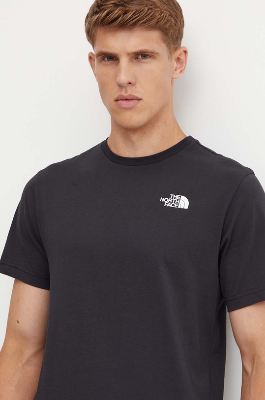 Βαμβακερό μπλουζάκι The North Face Vertical SS Tee NF0A89FPJK31 μαύρο