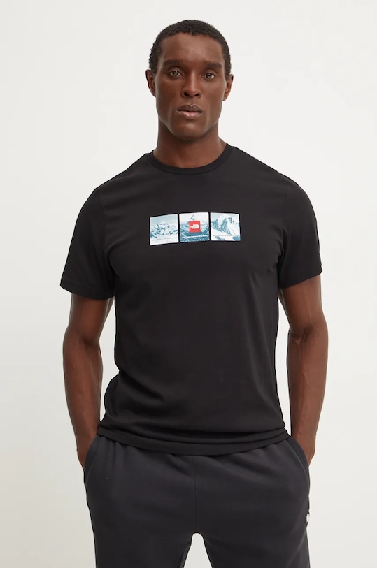 The North Face cotton t-shirt Tee Expedition System regular black NF0A89DCJK31