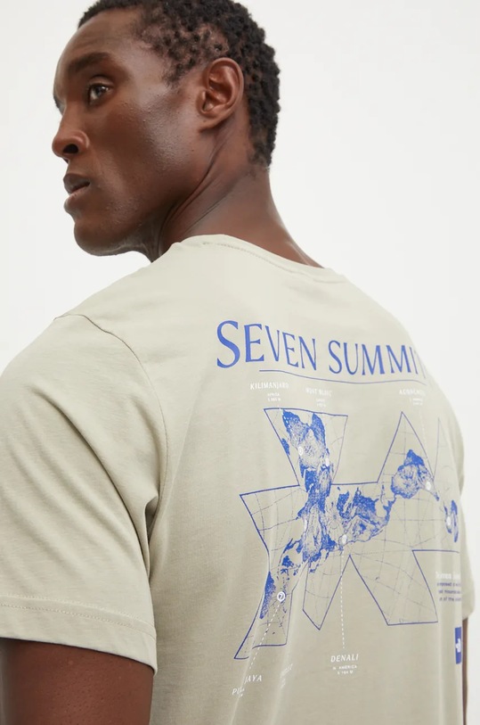 The North Face pamut póló Tee Topographic pamut zöld NF0A89DQ1I41