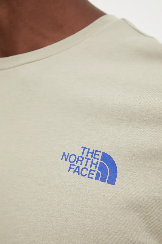 The North Face pamut póló Tee Topographic NF0A89DQ1I41 zöld