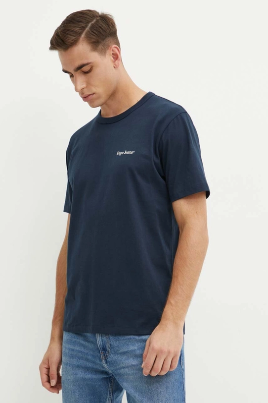 Odzież Pepe Jeans t-shirt bawełniany ALFIE PM509431 granatowy