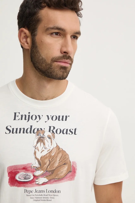 Pepe Jeans tricou din bumbac AXEL TEE alb PM509622