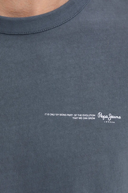 Памучна тениска Pepe Jeans DAVY TEE сив PM509626