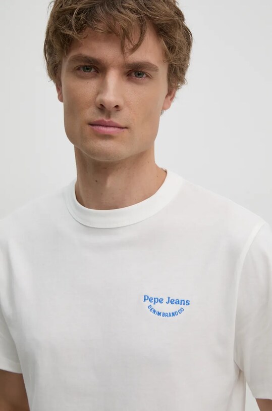 Хлопковая футболка Pepe Jeans ARIS PM509630 белый AW24