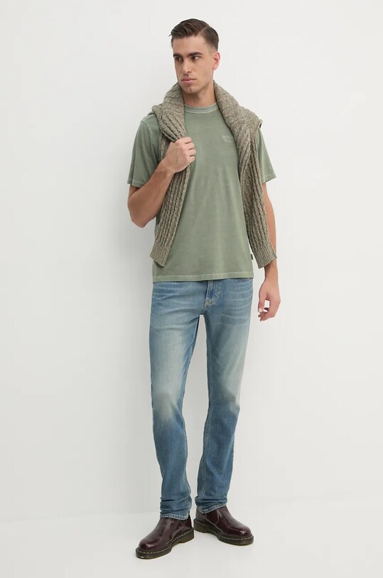 Хлопковая футболка Pepe Jeans ARIS PM509630 зелёный AW24