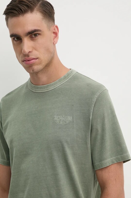Хлопковая футболка Pepe Jeans ARIS зелёный PM509630
