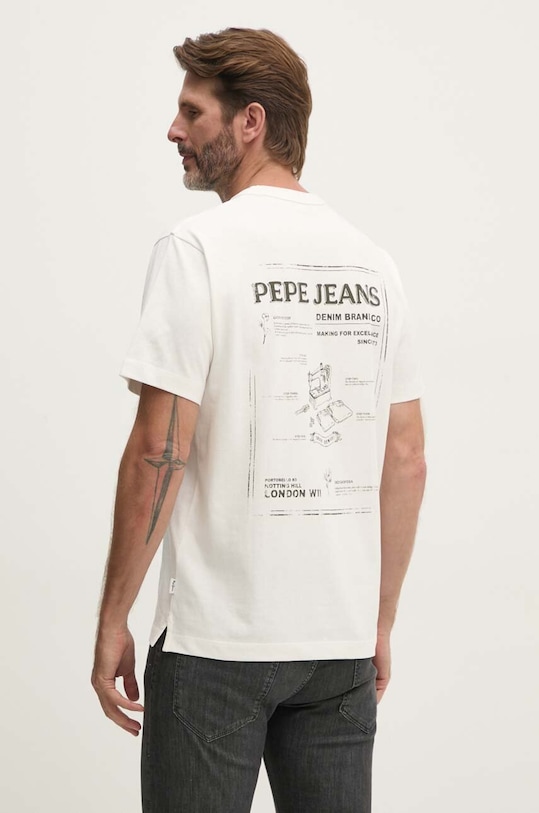 Pepe Jeans tricou din bumbac AUSTIN alb PM509631