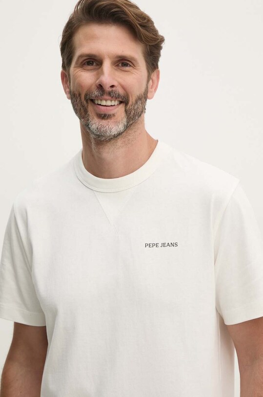 Pepe Jeans tricou din bumbac AUSTIN PM509631 alb