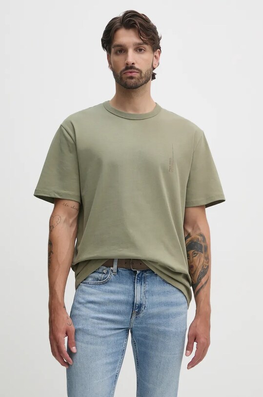 Βαμβακερό μπλουζάκι Pepe Jeans ASTONE πράσινο PM509646
