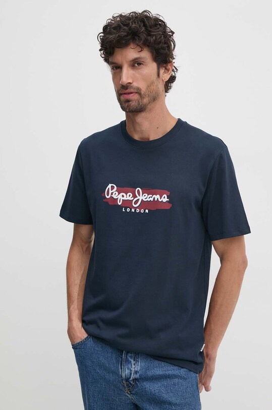 Pepe Jeans tricou ARSHAM melanj bleumarin PM509713