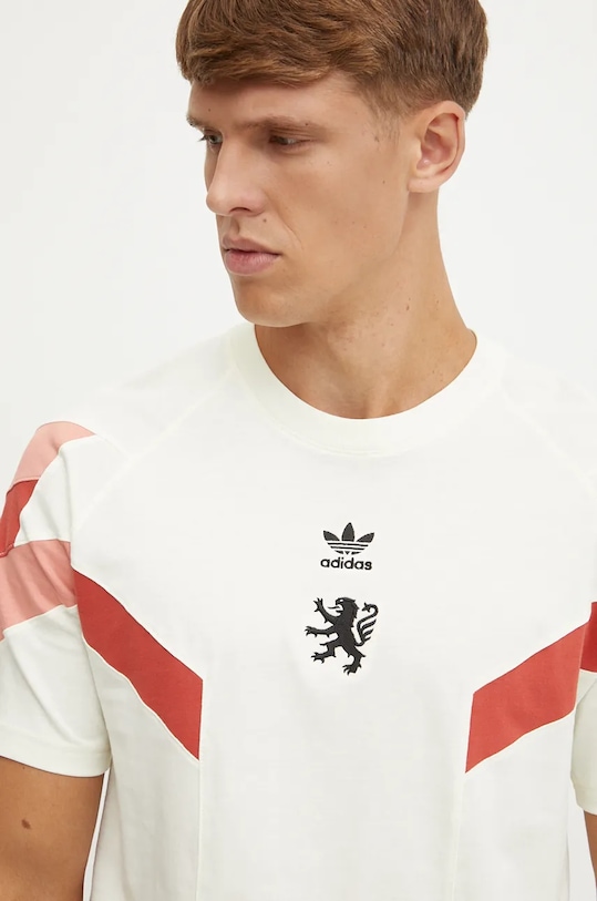 Tričko adidas Originals Olympique Lyon béžová IS6489