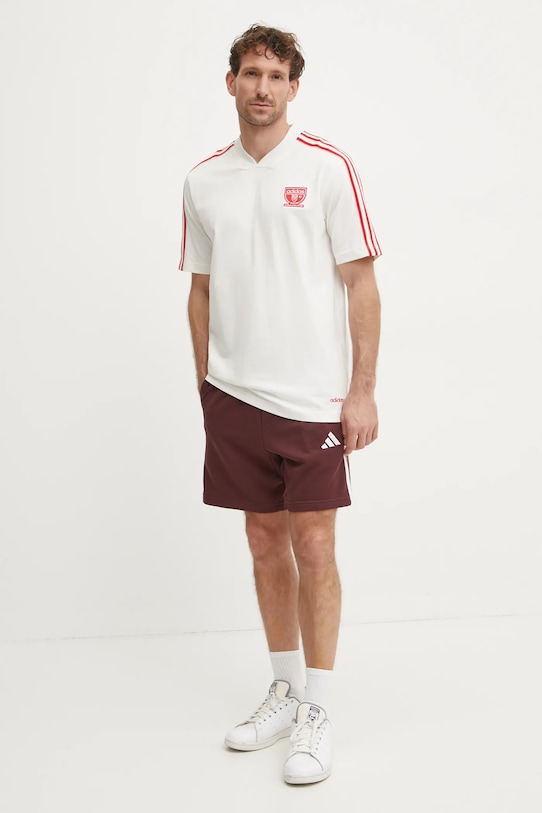 Bavlněné tričko adidas Originals IX9633 béžová AW24