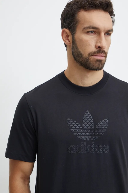 Bavlněné tričko adidas Originals potisk černá IZ2527