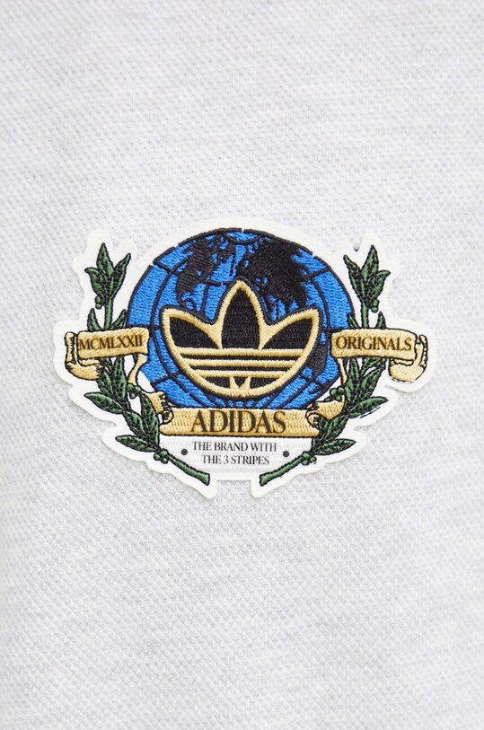 Хлопковая футболка adidas Originals IZ2551 серый