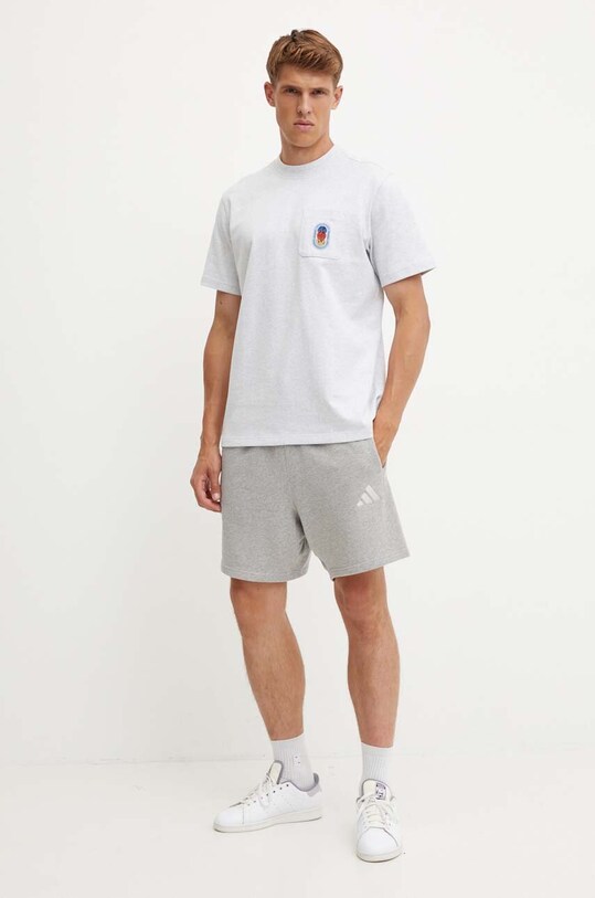 Бавовняна футболка adidas Originals IZ2552 сірий AW24