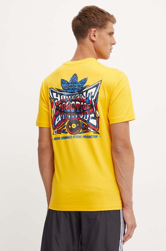 Oblečenie Bavlnené tričko adidas Originals IZ2572 žltá