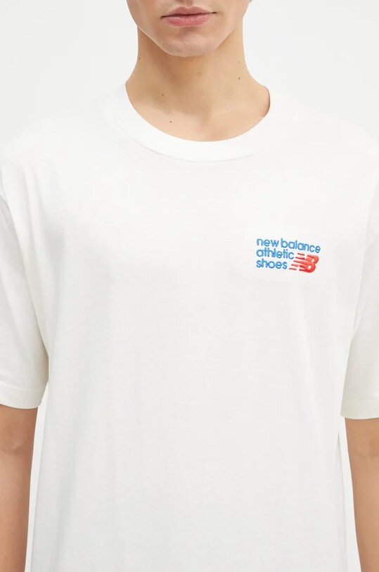 New Balance tricou din bumbac bej MT41908SST