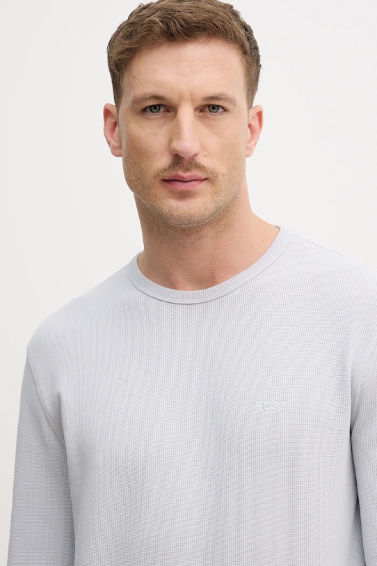 Majica dugih rukava BOSS Orange siva 50520725