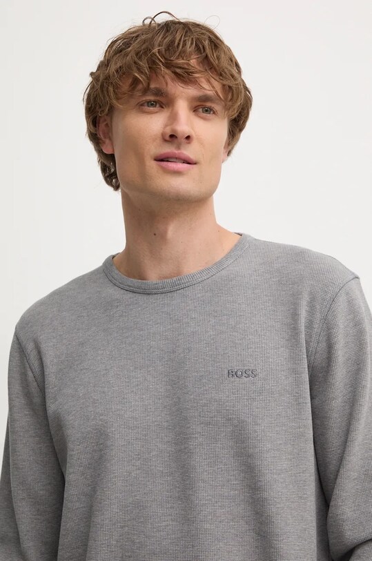 Tričko s dlhým rukávom Boss Orange sivá 50520725