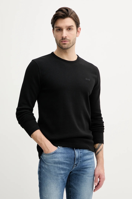 BOSS Orange longsleeve pozostałe czarny 50520725