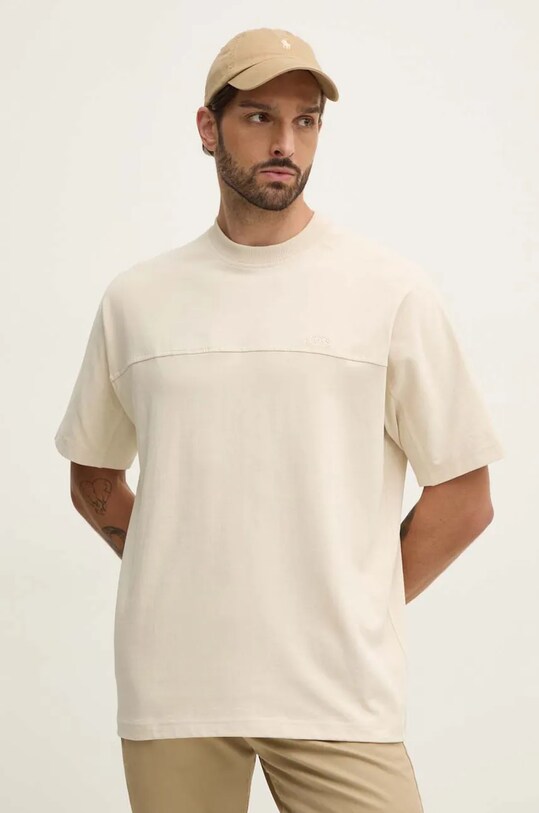 Boss Orange tricou din bumbac bej 50525886
