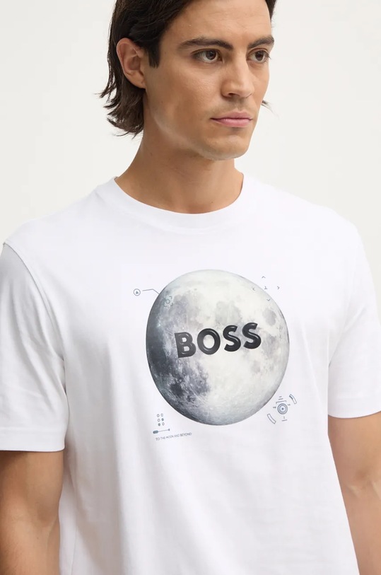 Bavlněné tričko Boss Orange bílá 50528189