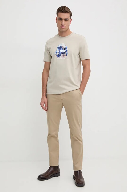 Boss Orange tricou din bumbac 50528189 bej AW24