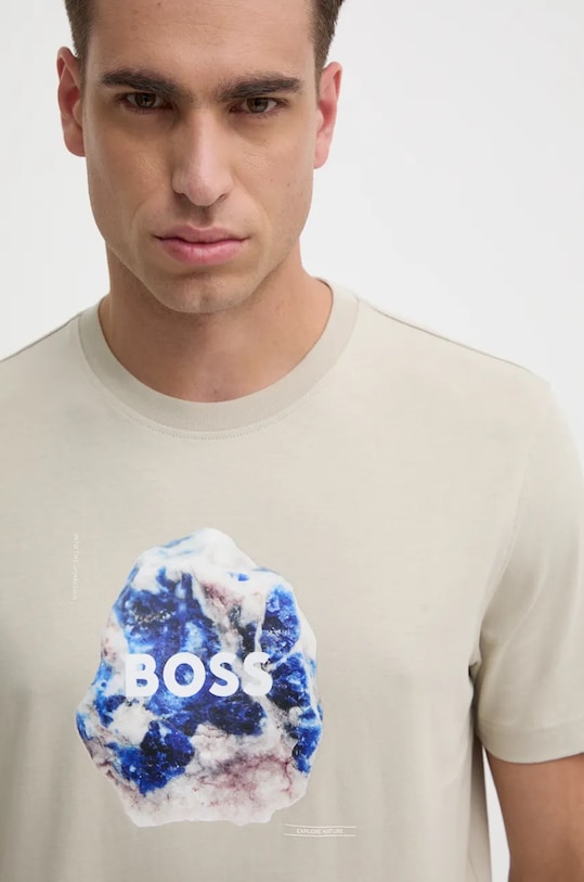 Boss Orange tricou din bumbac bej 50528189