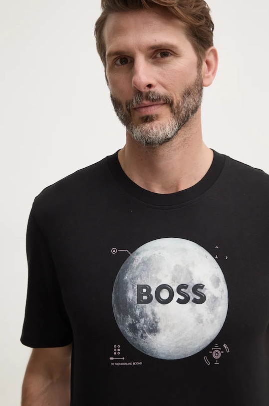 Boss Orange tricou din bumbac negru 50528189