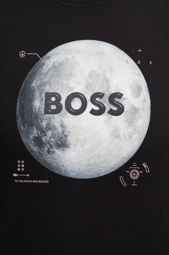 Памучна тениска Boss Orange 50528189 черен