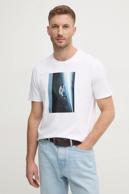 Bavlněné tričko Boss Orange bílá 50528212