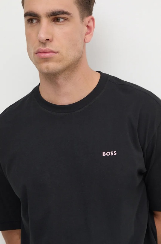 Bavlněné tričko Boss Orange černá 50528221