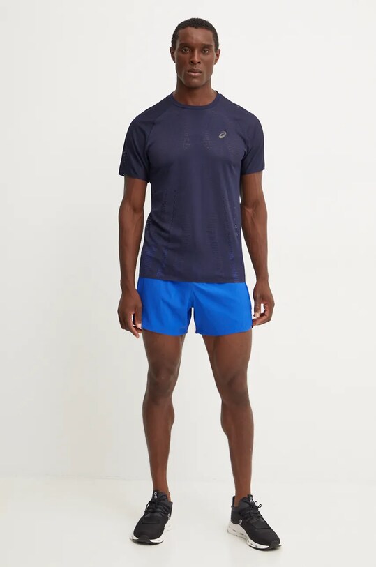 Asics t-shirt do biegania Metarun 2011C986.401 granatowy AW24
